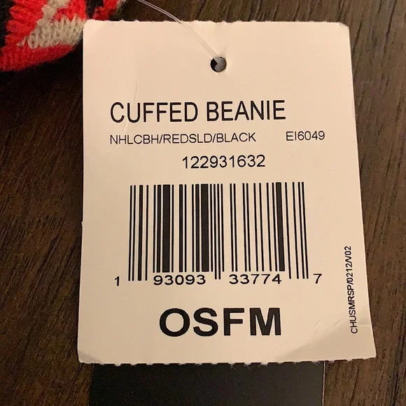 🏒🥅⛸Chicago Blackhawks Adidas Red Culture Head Logo Cuffed Knit Hat🏆⛸🏒 - Picture 8 of 8